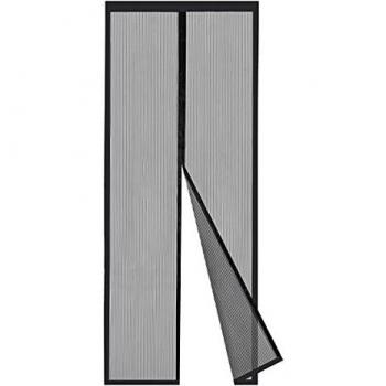 Sekey Hilo de Pescar Mosquitera Magnética Puerta 90x210cm Cortina de Puerta de Protección Contra Insectos con Instalación Adhesiva para Puerta de Balcón, Puerta de Terraza, Puerta de Sótano, Negro