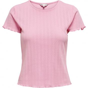 Only Carlotta Women's Short Sleeve T-Shirt in Pink