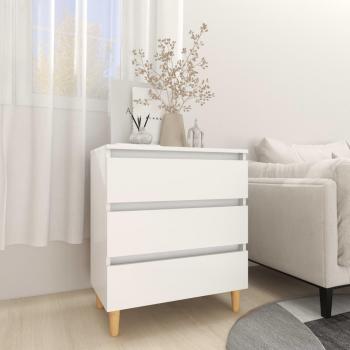 Aparador de madera contrachapada blanco 60x35x69 cm, Mueble de Almacenaje de Salón, Armarios con Puertas, Cajón de Madera, Buffet para salón Moderno, Armario Auxiliar