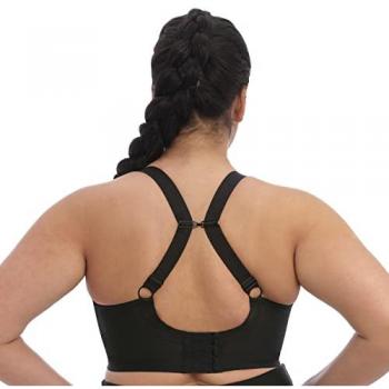 Elomi Energise Full Cup Wired Sports Bra - Black Nylon 34JJ