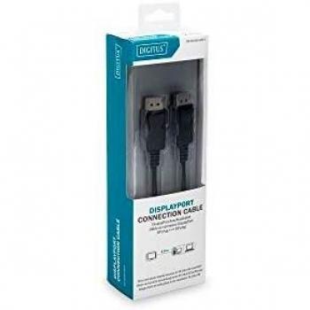 Cable DisplayPort 1.2 Macho a Macho 3 m Negro 4K con Conectores Dorados y Blindaje