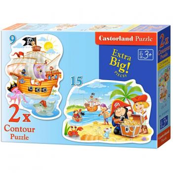 Castorland Rompecabezas Tesoro Pirata - 9 a 15 piezas