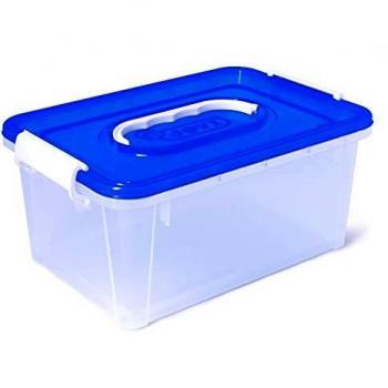 Jovi - Baul almacenaje escolar, lote de 6 cajas apilables, Transparentes