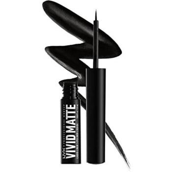 NYX Professional Makeup Vivid Matte Liquid Eyeliner, Matt Effect, Shade Black, 4 ml