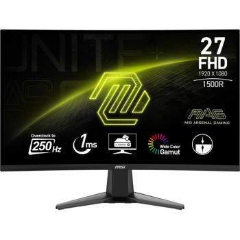 MSI MONITOR MAG 27C6X, Monitor Gaming Curvo de 27 (69 cm), Panel VA, Resolución 1920x1080 (FHD), Frecuencia de actualización 250Hz, Curvatura