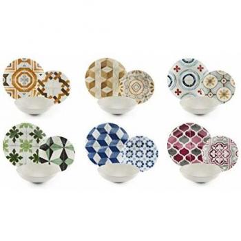 Excelsa Heritage - Vajilla de 18 piezas, porcelana y cerámica Stoneware