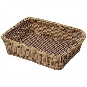 Saleen 02052004101 cesta cuadrada plano, aproximadamente 40 x 32 x 10 cm, beige