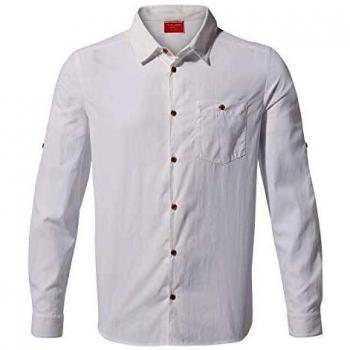 Craghoppers NL Nuoro LS Shirt Camisola, Blanco óptico, L para Hombre