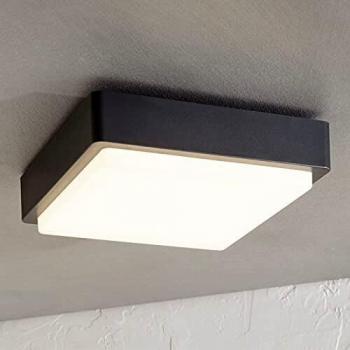 Lámpara de Techo LED Exterior Nermin IP65 Angular en Negro Plástico