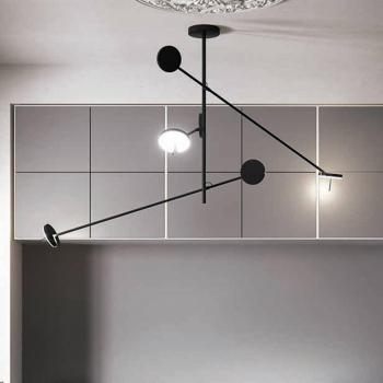 Lámpara colgante LED Grok Invisible 3 luces 2700K negro mate atenuación por corte de fase 2295lm