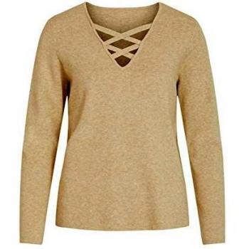 Vila - Jersey para Mujer Beige S