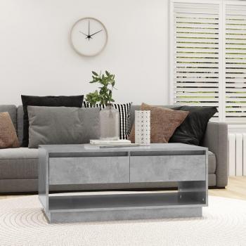 Mesa de centro madera contrachapada 102,5x55x44cm en color Blanco, Negro o Roble Sonoma y gris hormigón - VidaXL Mesita de Salón o Comedor o Auxiliar Mesa de Café