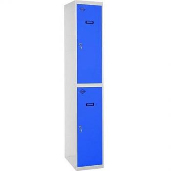 Taquilla SIMONLOCKER PROF.MON. TANDEM 1/2 300 GR/AZ - 96233W1230 - Simon Rack, Taquilla metálica Profesional Tándem 2 Puertas Montada