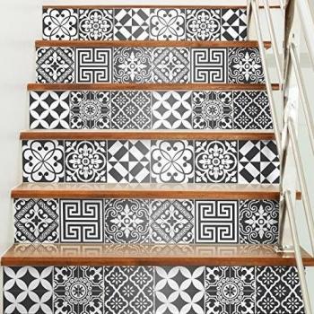 Stickers Adhesivos carrelages, multicolor, 15 x 15 cm, Set de 60 piezas