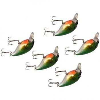 5pics seÐuelos de pesca de los trastos VCM 3D Eyes gancho cebos Swimbait