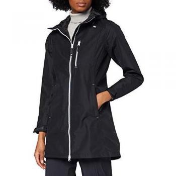 Helly Hansen Women's Long Belfast Waterproof Rain Jacket Black M