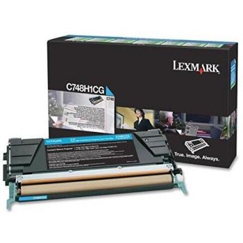 Lexmark C748H1CG Original Cyan Toner Cartridge - Return Program, 10,000 Pages