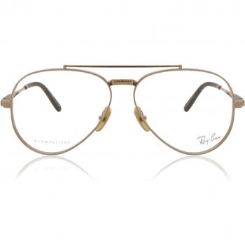 Ray-Ban RX8225V 1220 Men's Eyeglasses Gold Size 58 (Frame Only) - Blue Light Block Available