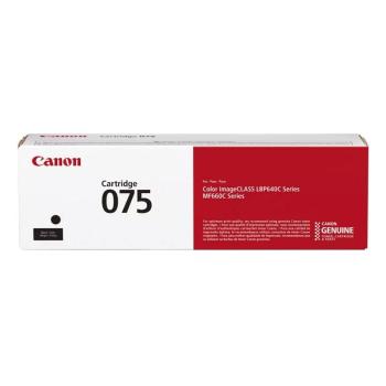 Tóner Original Canon 075 BK Negro - Cartucho de Tóner para Impresoras Laser - 1400 Páginas