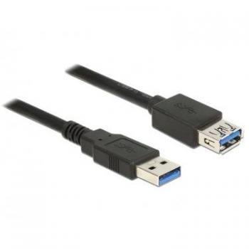 DeLOCK 85058 Cable Alargador USB 5 m USB 3.2 Gen 1 (3.1 Gen 1) Tipo A Negro
