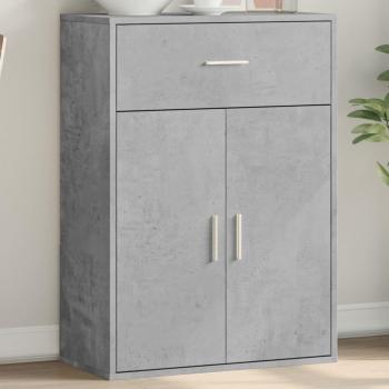 Armario de hormigón gris 60x30x84 cm madera multicapa