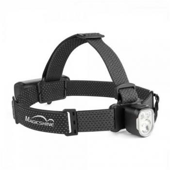 Linterna frontal Magic Shine MOH 35 Negra, 1000 lúmenes de potencia, batería recargable de 2000 mAh, resistente al agua IPX6, modo de luz ajustable (alta/baja/parpadeo