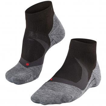Falke RU4 Cool Short Running Socks for Men - Black, Size 42-43