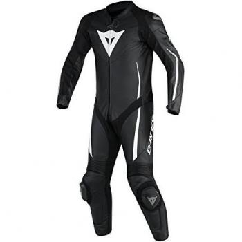 Dainese-ASSEN 1 PC PERF. Mono , Negro/Negro/Blanco, Talla 56