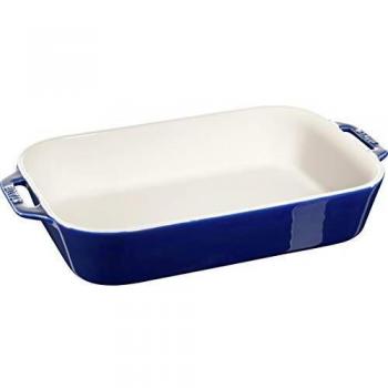 STAUB, Molde Rectangular para Horno en Cerámica Azul, 34 x 24 cm
