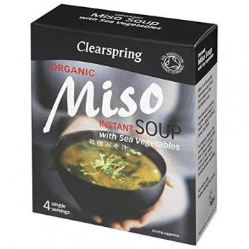 Sopa miso con algas 40gr. Clearspring. 8un