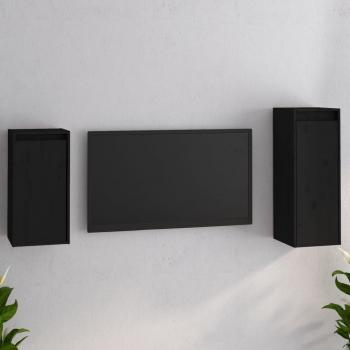 vidaXL Muebles para TV 2 piezas madera maciza de pino