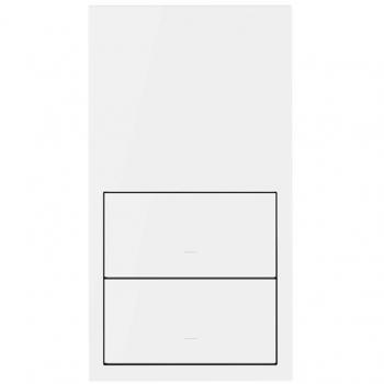 Kit frontal vertical para 2 elementos con 2 teclas blanco mate Simon 10020213-230
