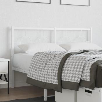 Cabecero de metal blanco 140 cm VidaXL, cabecero de cama, cabecero para cama doble, cabecero de metal