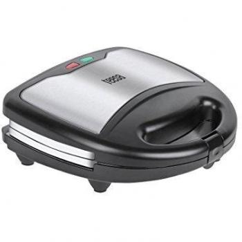 Sandwichera 3 en 1 Teesa TSA3221 con revestimiento cerámico, 800 W, color negro y acero inoxidable