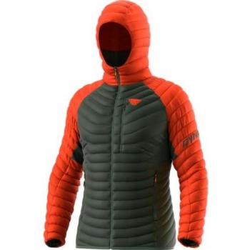 Chaqueta de Piumino con Capucha Dynafit Radical Verde Caqui y Naranja - Hombre, Talla XL