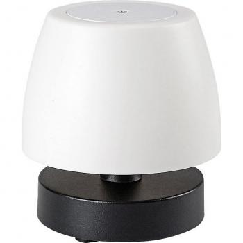 Lámpara de Mesa LED Exterior Rabalux Odera - 3W, 140lm, 3000K, IP44, Recargable por USB, Negro y Blanco