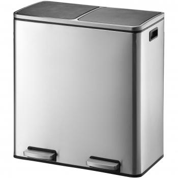Cubo de Basura para Reciclaje Kitchen Move Acero Inoxidable 60L (30L x 2)