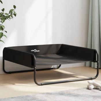Cama elevada para perros de tela oxford y acero en color gris antracita Vidaxl
