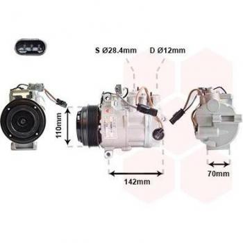 Compresor de aire acondicionado VAN WEZEL 3000K676