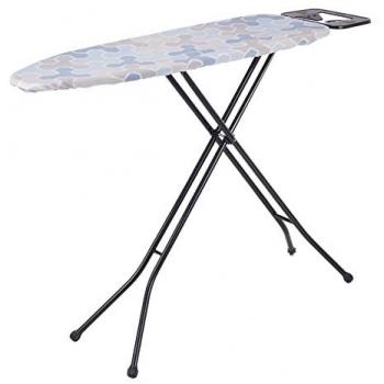 Tabla de Planchar Ropa Estructura Metálica Resistente Color Negro con Funda Estampada 105x33x92 cm