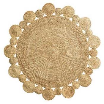Alfombra Redonda de Yute 100% Fibra Natural - Ø 80-140 cm - 8 Modelos Disponibles