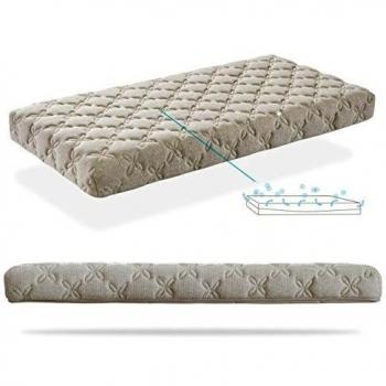Ecus Kids - Colchón de Cuna Malva Lino Natural