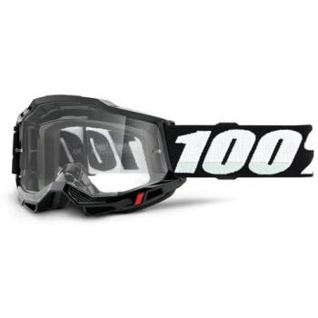 Gafas Off Road 100% Accuri II, Color Negro, Lente Transparente, Talla Única