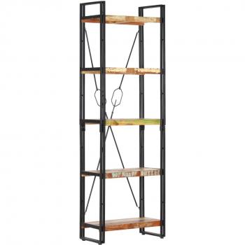 5-Tier Bookcase 60x30x180 cm Solid Reclaimed Wood