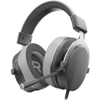 Auriculares Gaming Dark Project VEXO con Cable, Cancelación de Ruido, Controladores de 50 mm, Conector de Audio 3.5 mm, Color Gris