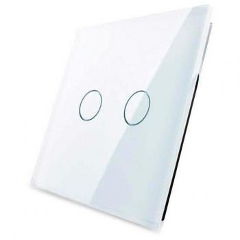 Frontal 1x cristal blanco, 2 botones LEDBOX