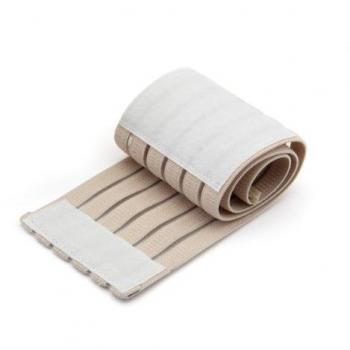 Dcolor Muequera Elstica Algodn Goma Sinttica Fibra Deporte Proteccin Velcro Beige