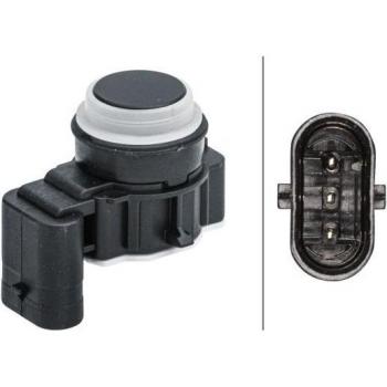 Sensor de estacionamiento HELLA 6PX 358 141-361 con tecnología de ayuda a la marcha atrás, diseño compacto, fácil instalación, compatible con múltiples vehículos y sistema de alerta acústica