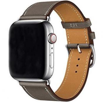 XCool Compatible con Correa Apple Watch 38mm 40mm, Cuero Amarillo para Hombres Mujer para iwatch SE Serie 6 Serie 5 Serie 4 Serie 3