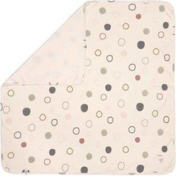 Manta de algodón orgánico LÄSSIG Circles offwhite 80 x 80 cm